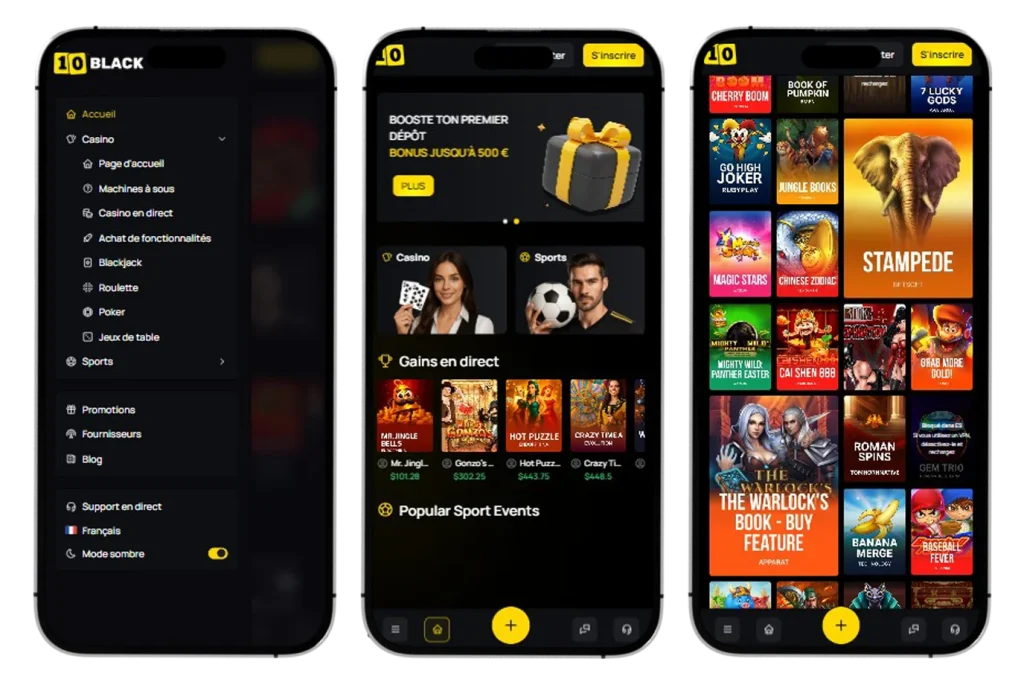 10Black Casino Version mobile